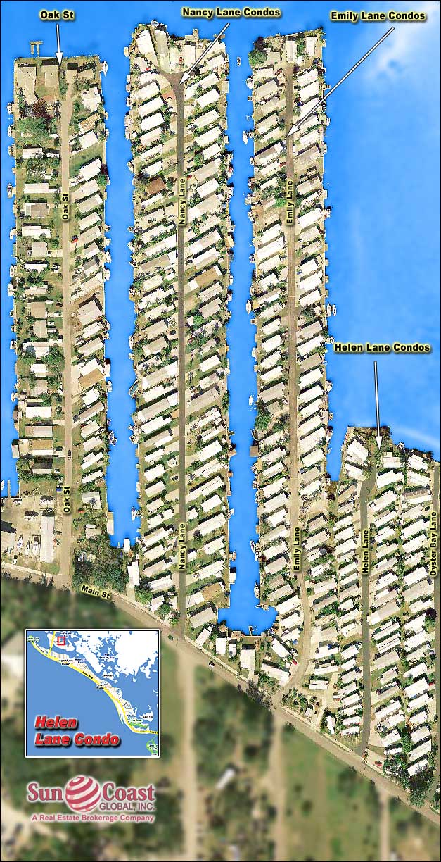 San Carlos Island Mobile Homes Overhead Map